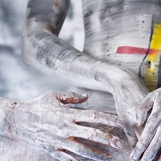 Painted hands and torso from the Anne-Claire Fleer collaboration