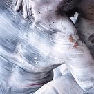 Detail of the twins painted as living canvases