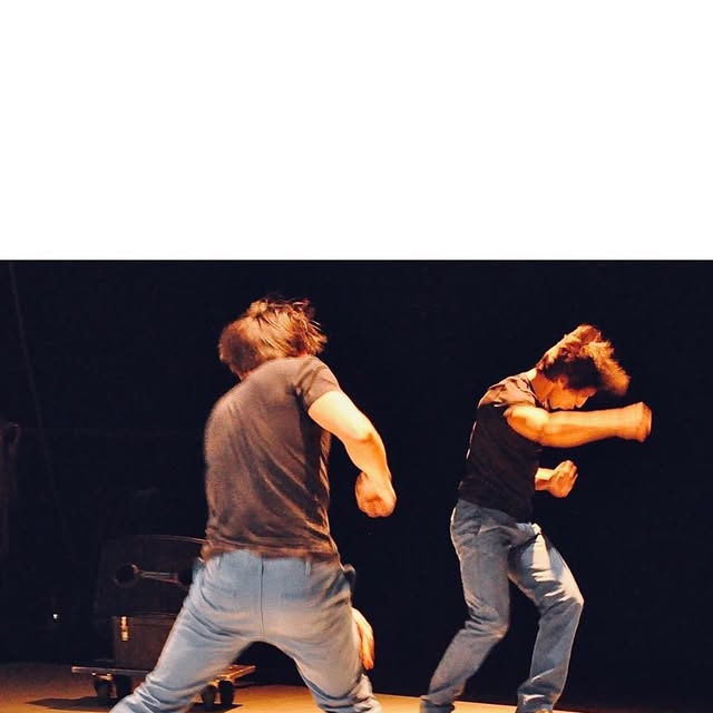 Luca and Gabriele performing How About You together on stage
