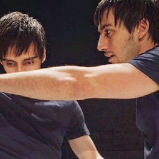 Luca and Gabriele developing physical performance material together